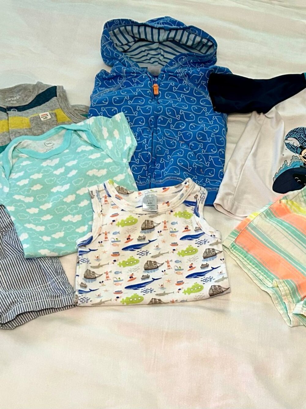 6-9 month Large Lot of Summer Clothes 7 pieces! New & Like New Condition